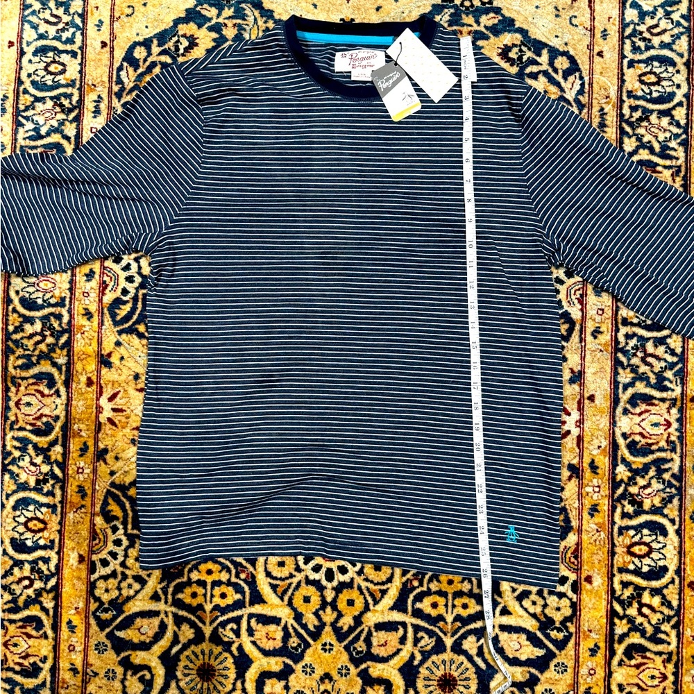 Large Striped Penguin Long Sleeve Shirt